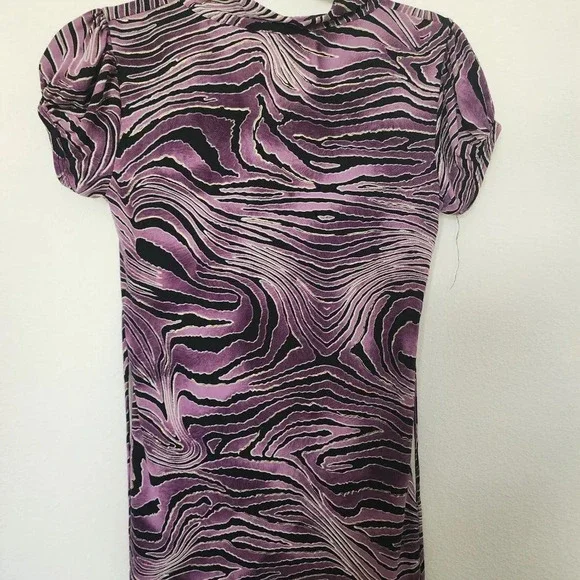 VINTAGE Y2K SOULMATES Purple Ruffled V-Neck Blouse Size Medium - Picture 6 of 8